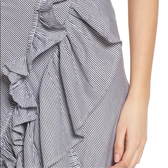 BP Flounce Ruffle Trim Midi Skirt - Picture 3 of 10